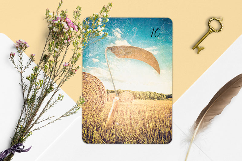 Sense Schlüssel Blumen Lenormandkarte Lichtblick Lenormand Deck