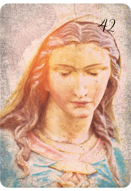 Zusatzkarte Schutzpatronin aus dem Lichtblick Lenormand Kartendeck