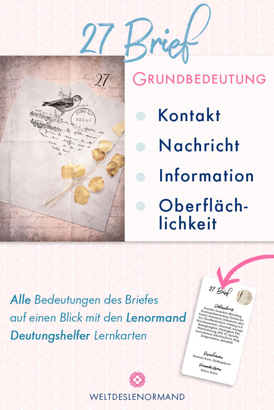 Bedeutung und Kombinationen der Lenormandkarte Brief